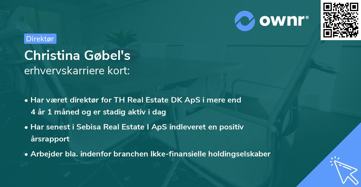 Christina Gøbel's erhvervskarriere kort