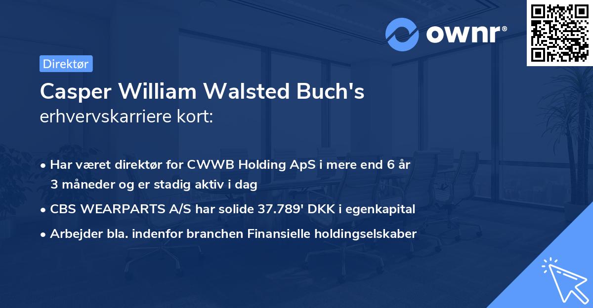 Casper William Walsted Buch's erhvervskarriere kort