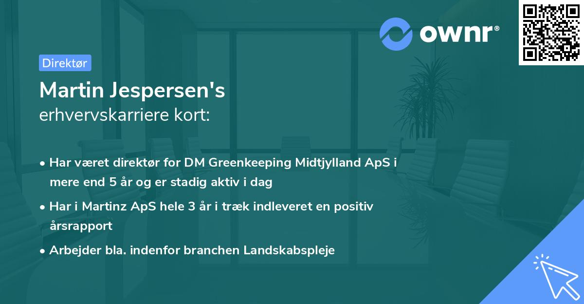 Martin Jespersen's erhvervskarriere kort