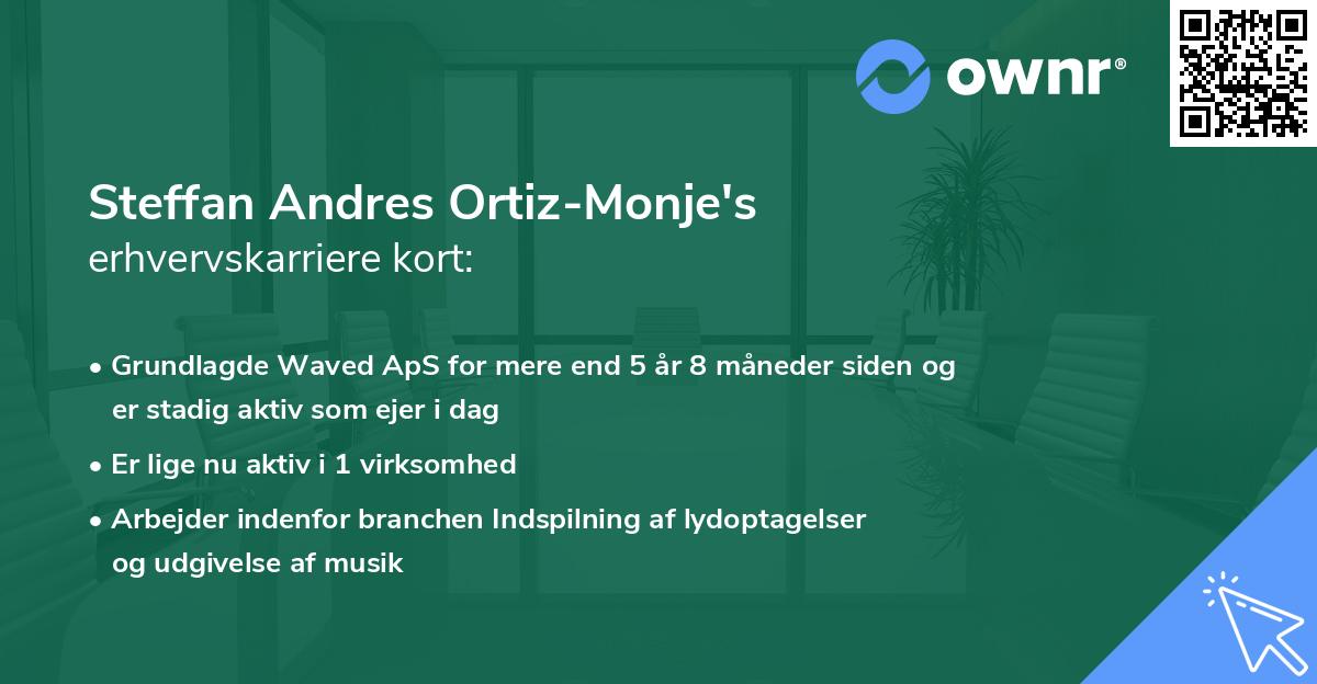 Steffan Andres Ortiz-Monje's erhvervskarriere kort