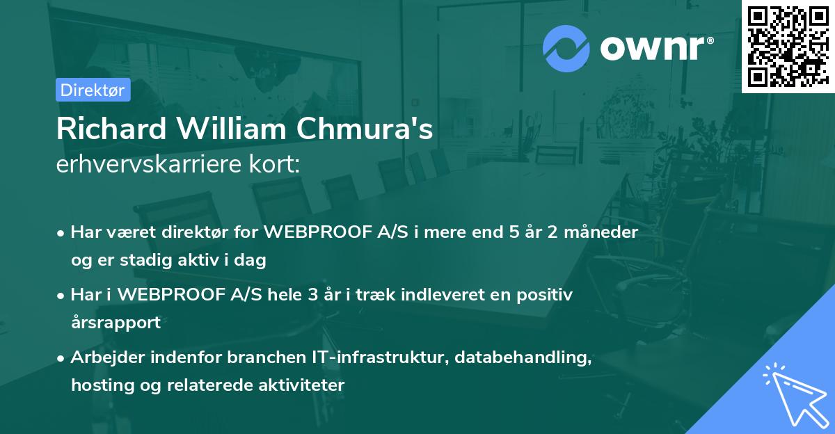 Richard William Chmura's erhvervskarriere kort