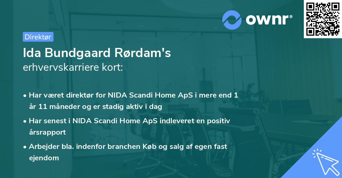 Ida Bundgaard Rørdam's erhvervskarriere kort