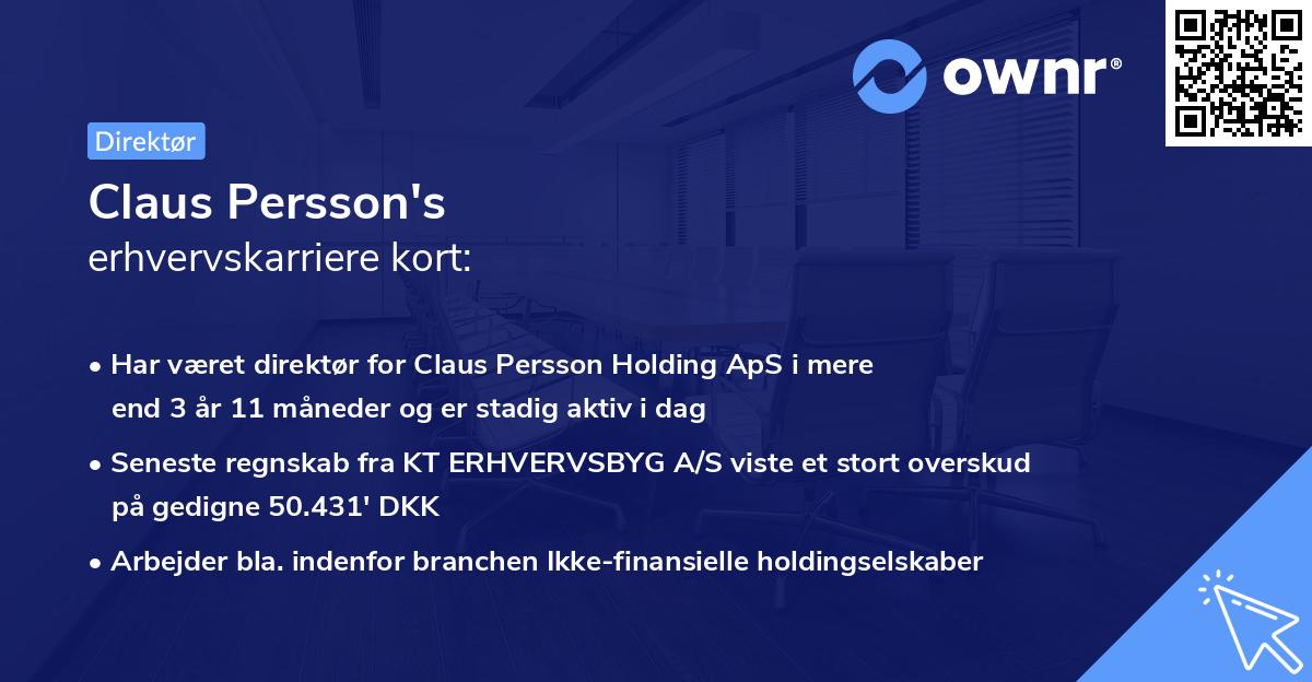 Claus Persson's erhvervskarriere kort