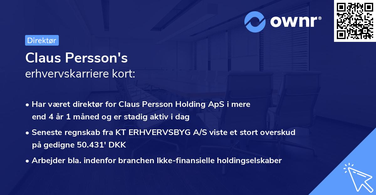 Claus Persson's erhvervskarriere kort
