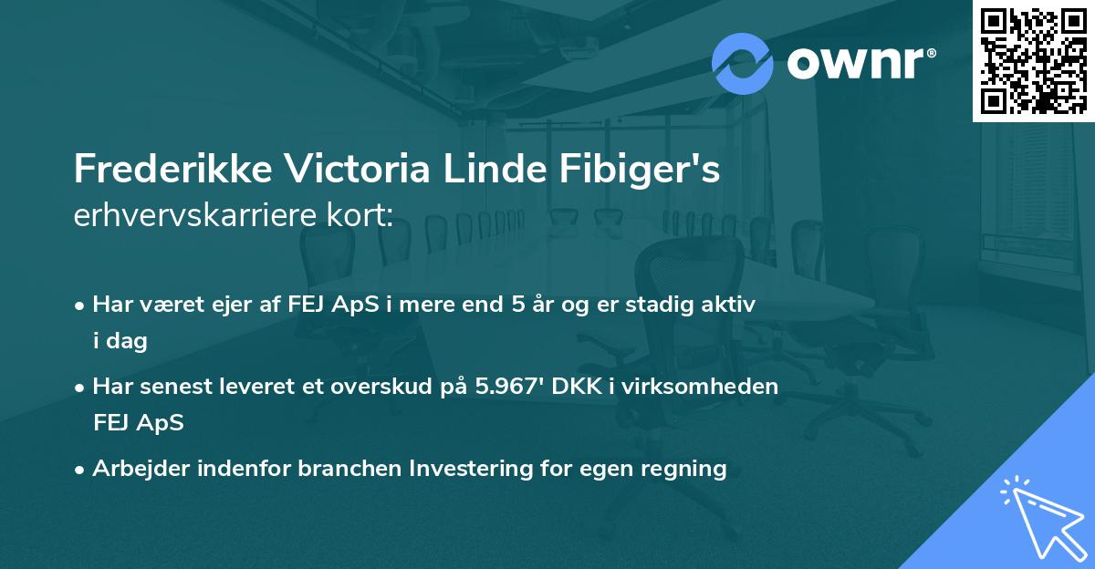 Frederikke Victoria Linde Fibiger's erhvervskarriere kort