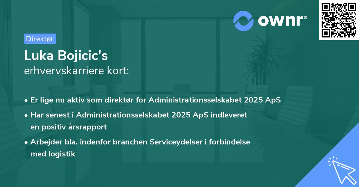 Luka Bojicic's erhvervskarriere kort