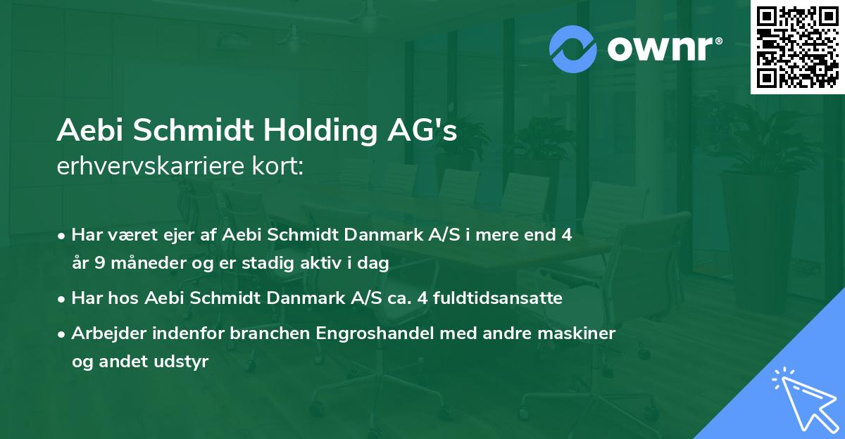 Aebi Schmidt Holding AG's erhvervskarriere kort