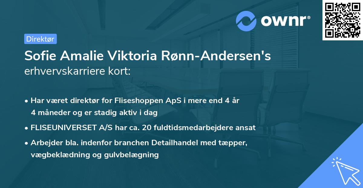 Sofie Amalie Viktoria Rønn-Andersen's erhvervskarriere kort