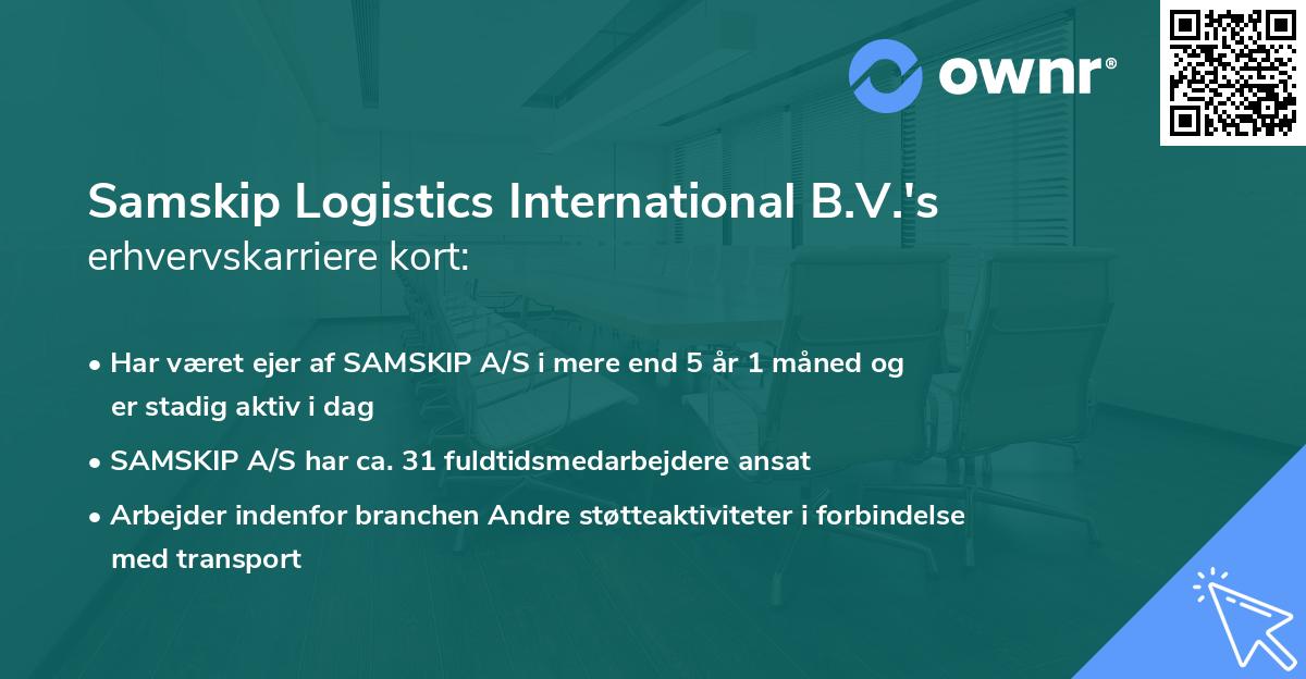 Samskip Logistics International B.V.'s erhvervskarriere kort