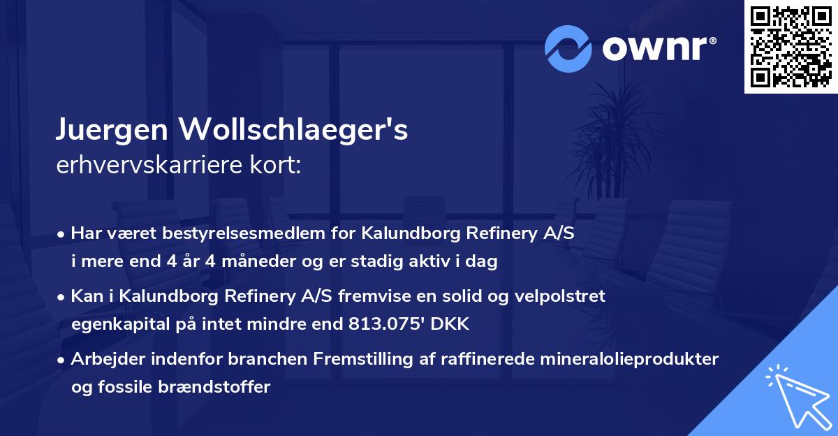 Juergen Wollschlaeger's erhvervskarriere kort