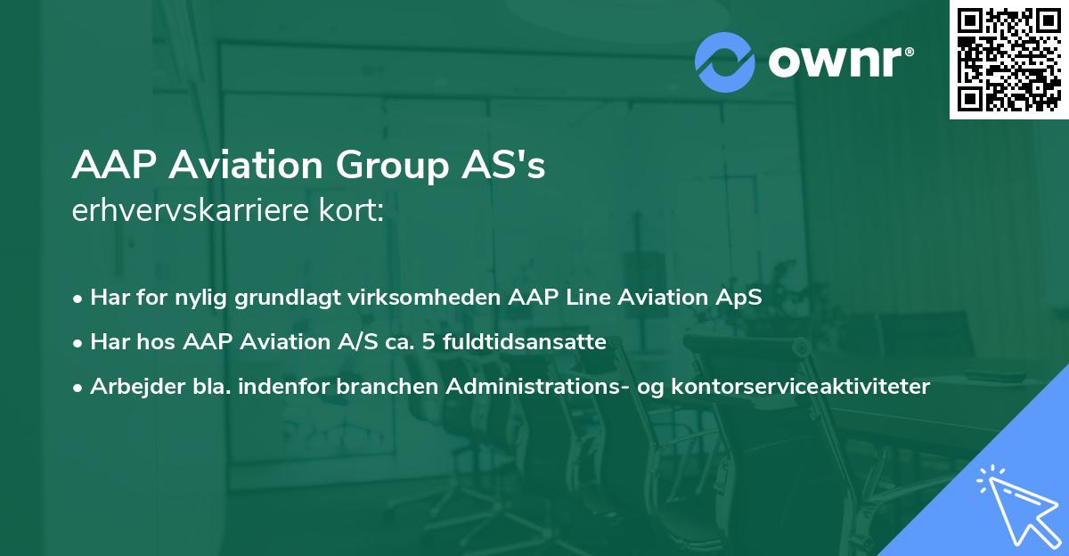 AAP Aviation Group AS's erhvervskarriere kort