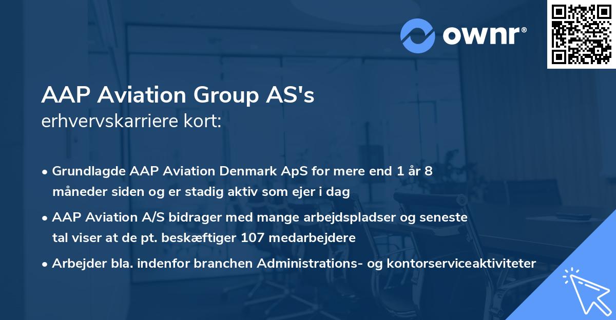 AAP Aviation Group AS's erhvervskarriere kort