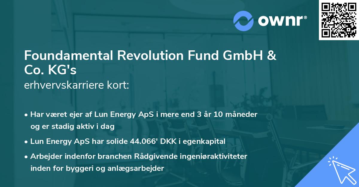 Foundamental Revolution Fund GmbH & Co. KG's erhvervskarriere kort