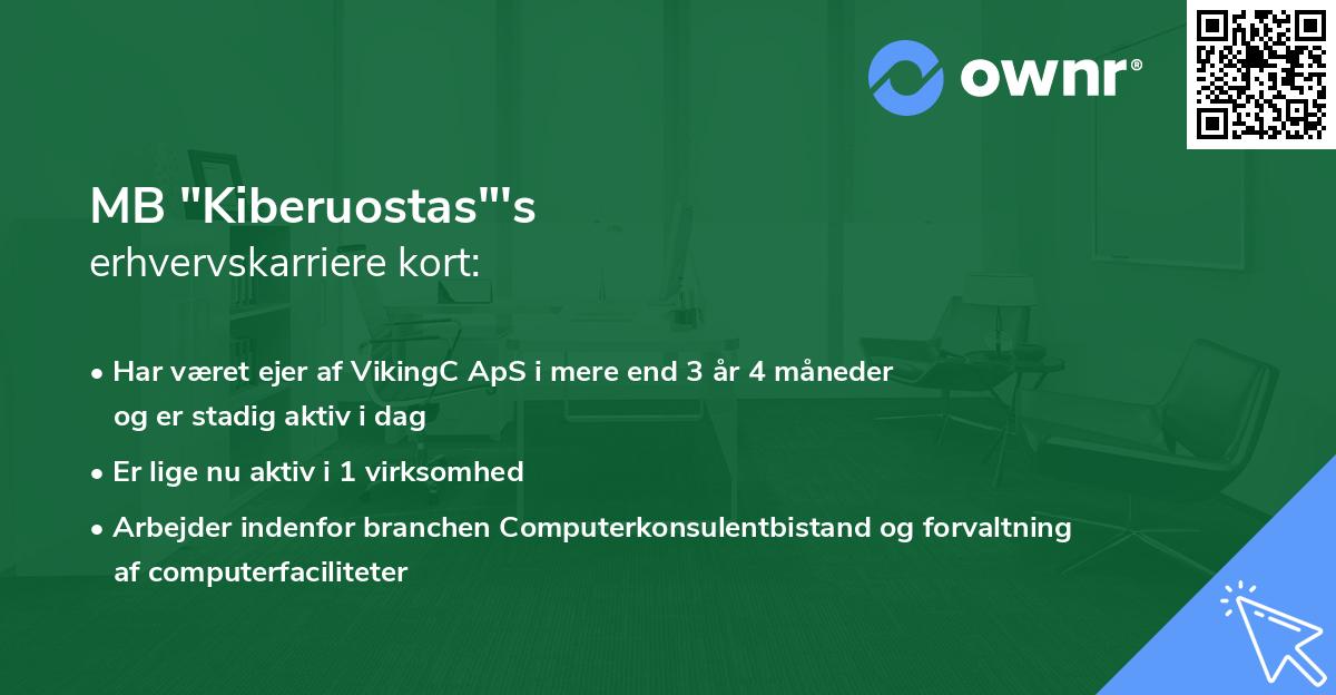 MB "Kiberuostas"'s erhvervskarriere kort