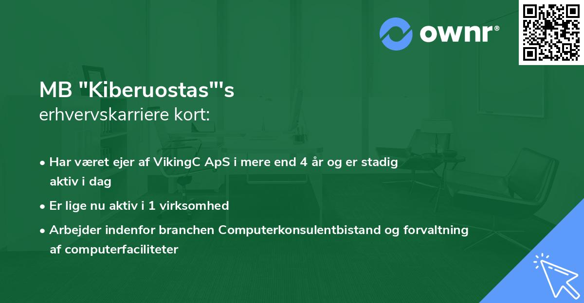 MB "Kiberuostas"'s erhvervskarriere kort