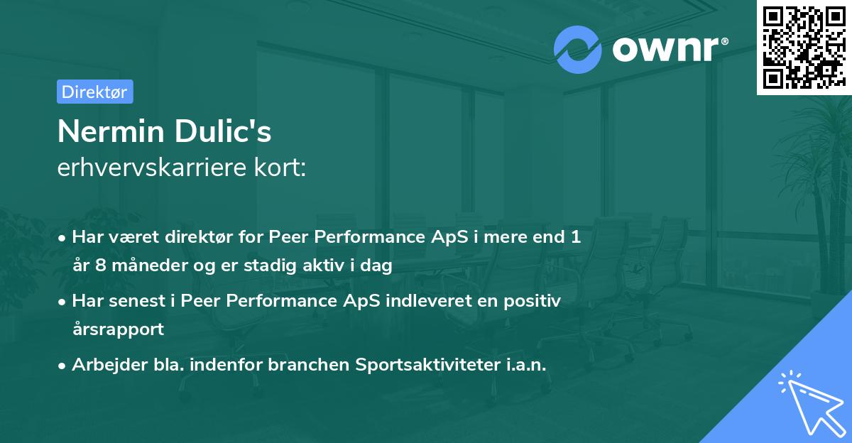 Nermin Dulic's erhvervskarriere kort