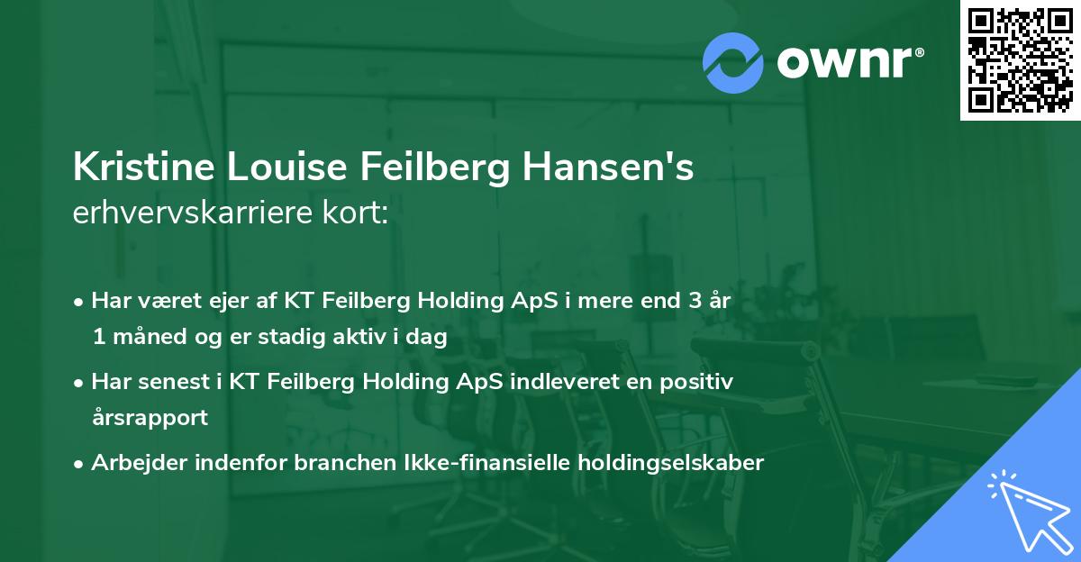 Kristine Louise Feilberg Hansen's erhvervskarriere kort