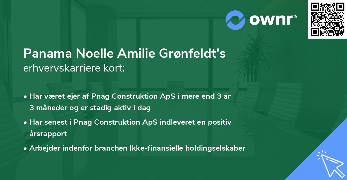 Panama Noelle Amilie Grønfeldt's erhvervskarriere kort