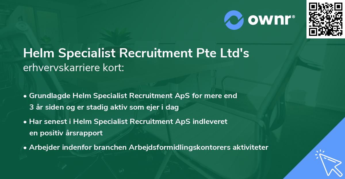 Helm Specialist Recruitment Pte Ltd's erhvervskarriere kort