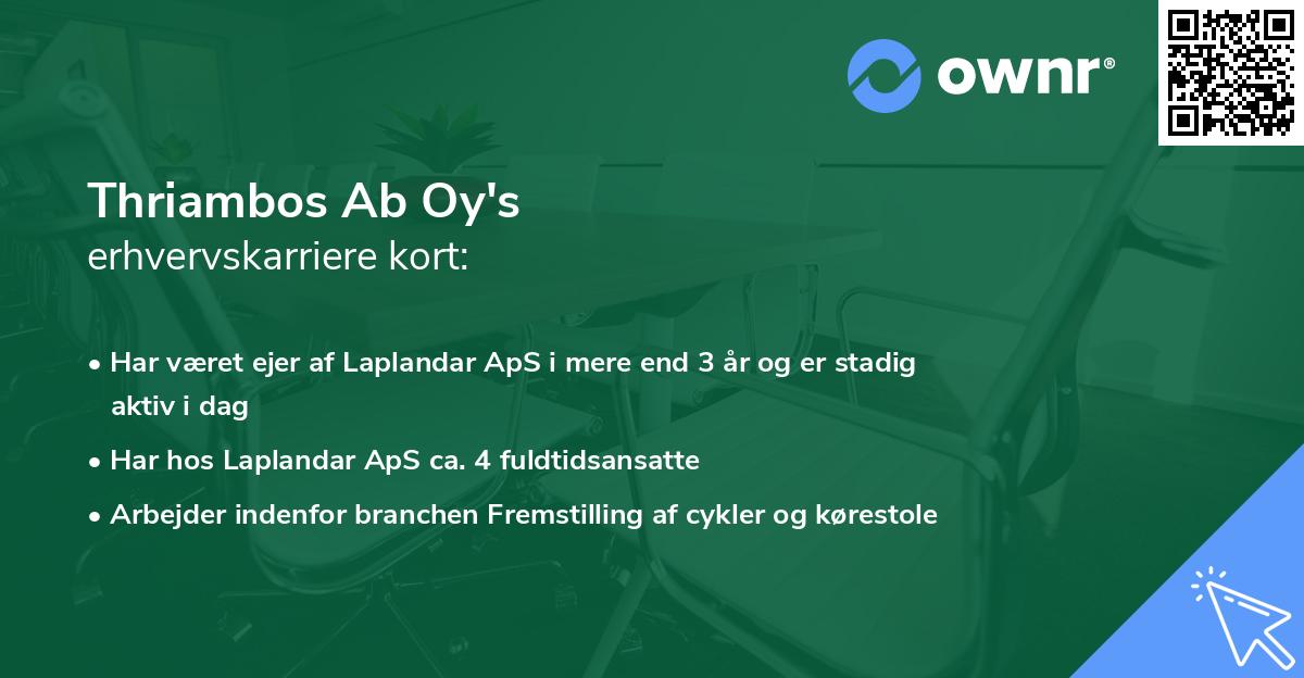 Thriambos Ab Oy's erhvervskarriere kort