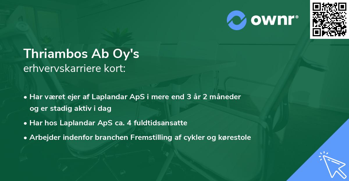 Thriambos Ab Oy's erhvervskarriere kort