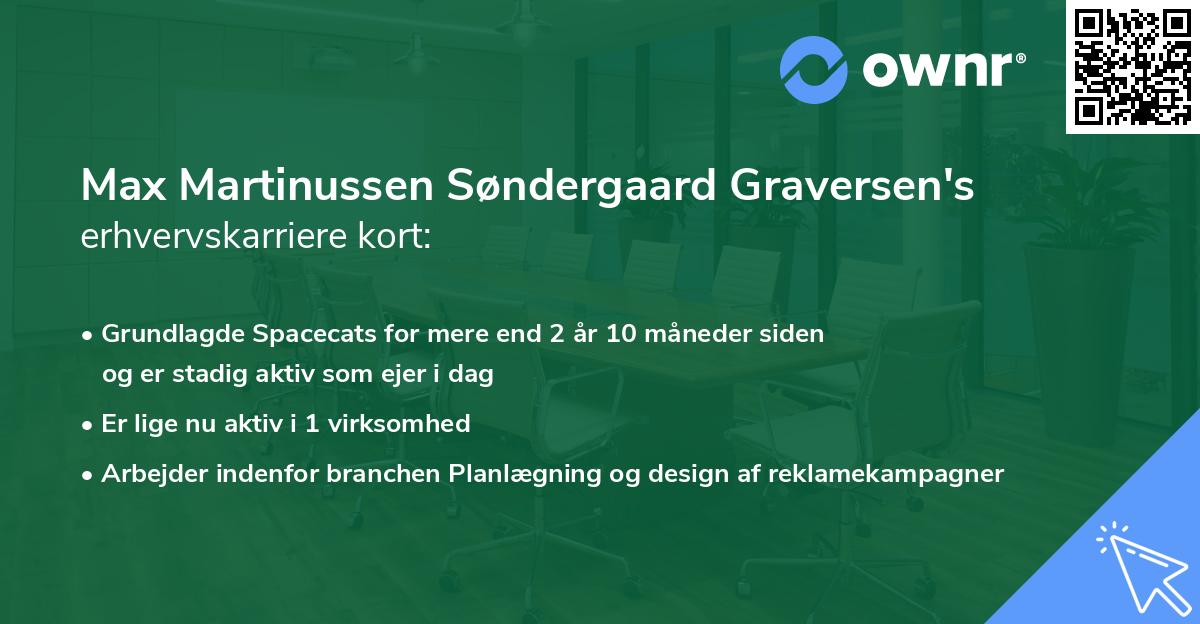 Max Martinussen Søndergaard Graversen's erhvervskarriere kort