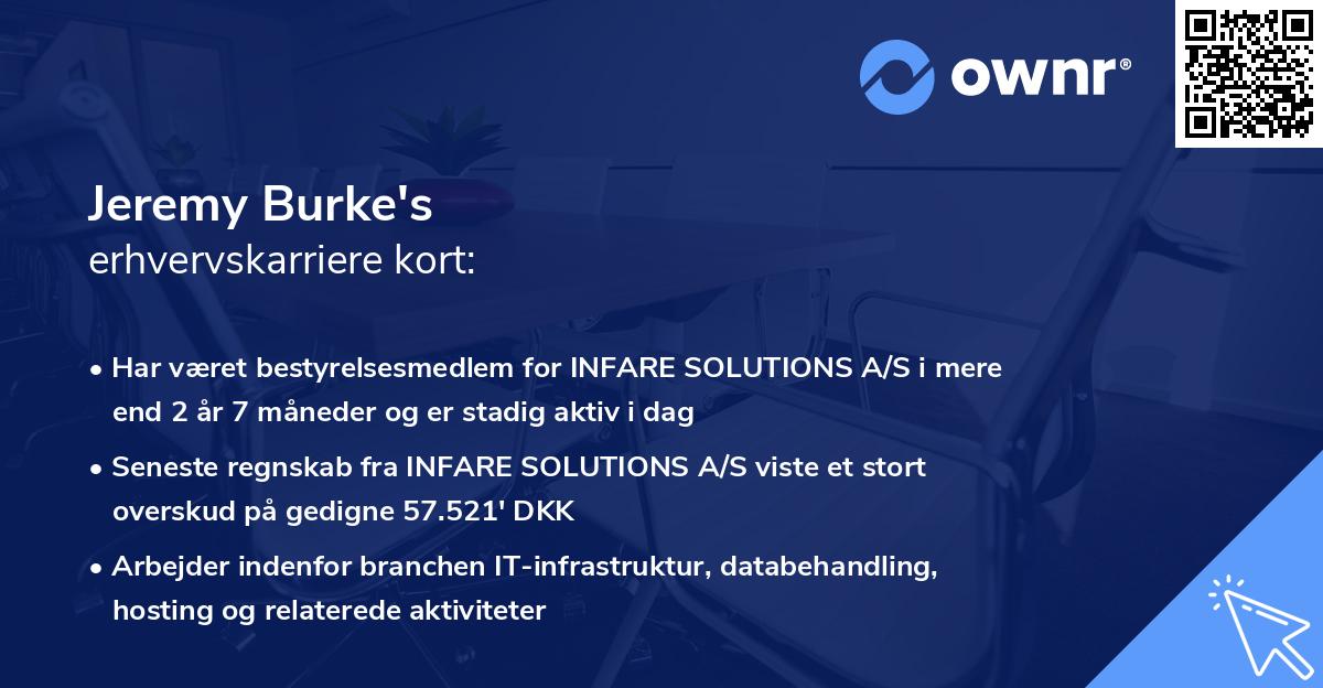 Jeremy Burke's erhvervskarriere kort