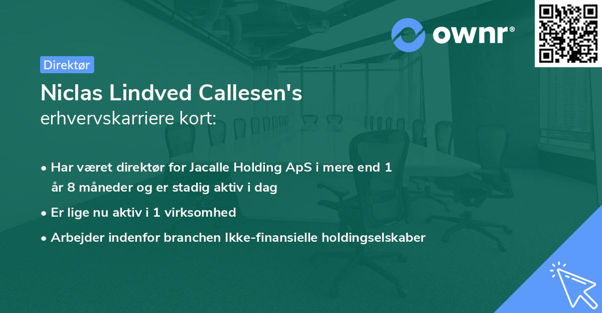 Niclas Lindved Callesen's erhvervskarriere kort