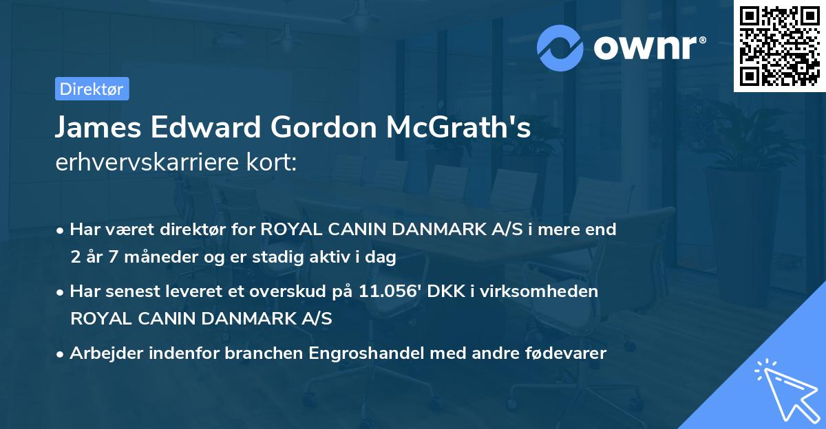 James Edward Gordon McGrath's erhvervskarriere kort