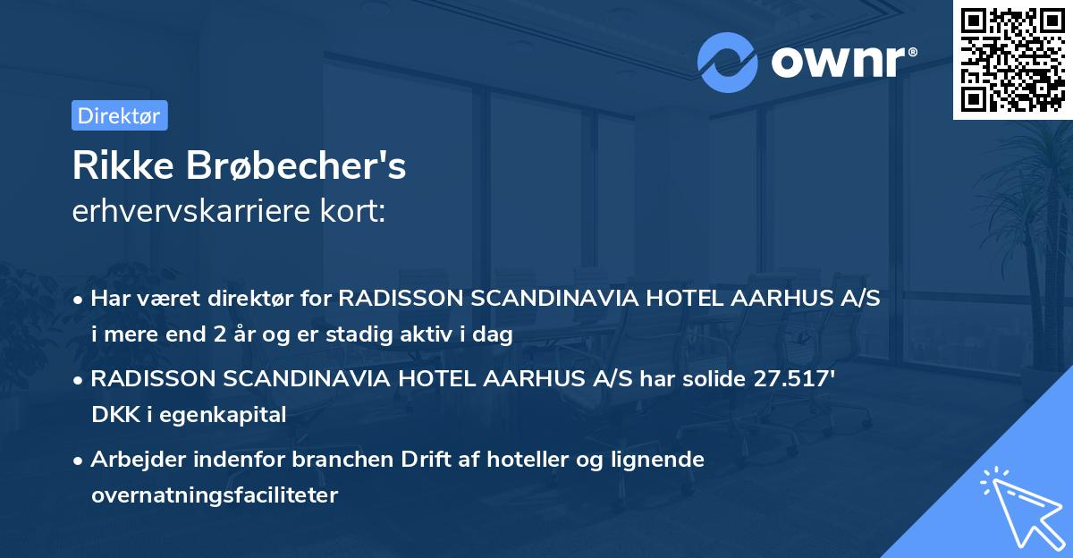 Rikke Brøbecher's erhvervskarriere kort