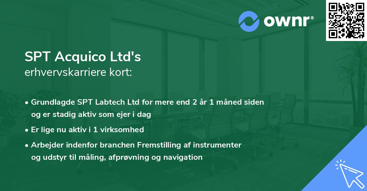 SPT Acquico Ltd's erhvervskarriere kort