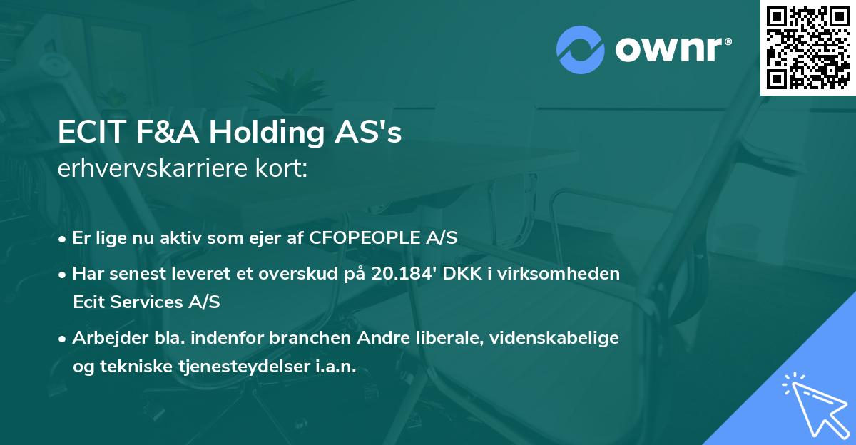 ECIT F&A Holding AS's erhvervskarriere kort