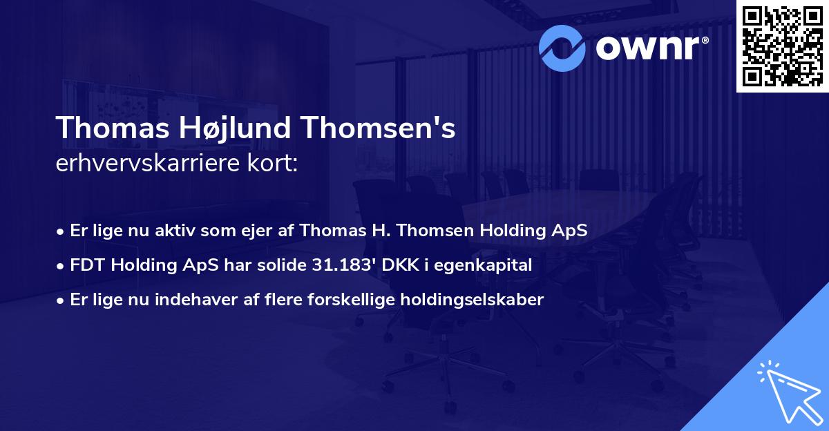 Thomas Højlund Thomsen's erhvervskarriere kort