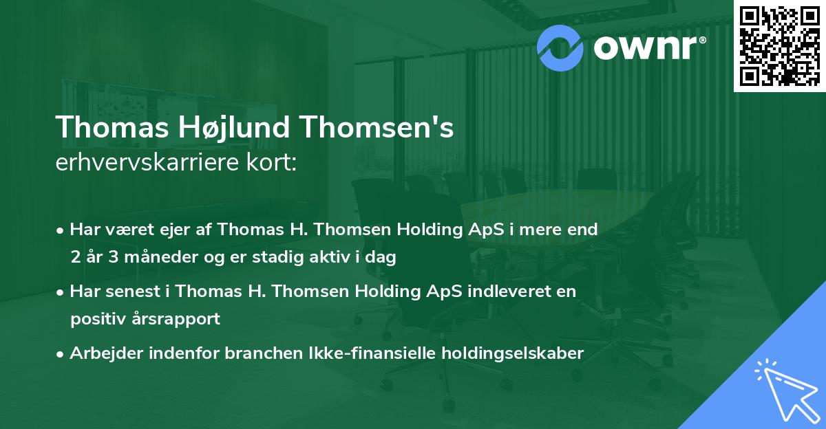 Thomas Højlund Thomsen's erhvervskarriere kort