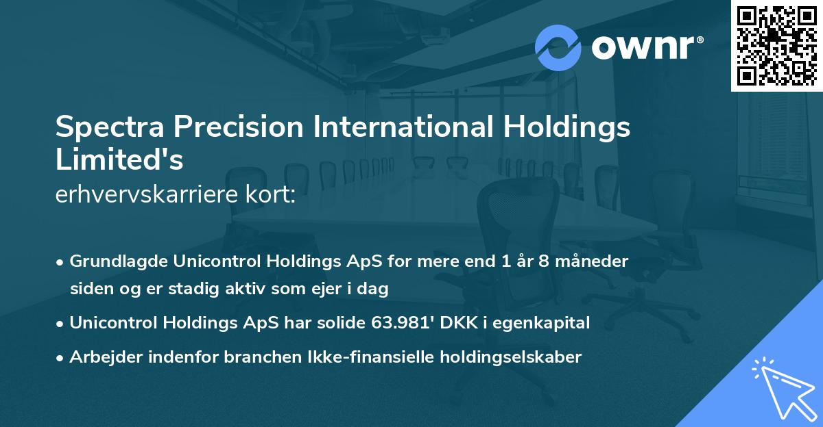 Spectra Precision International Holdings Limited's erhvervskarriere kort