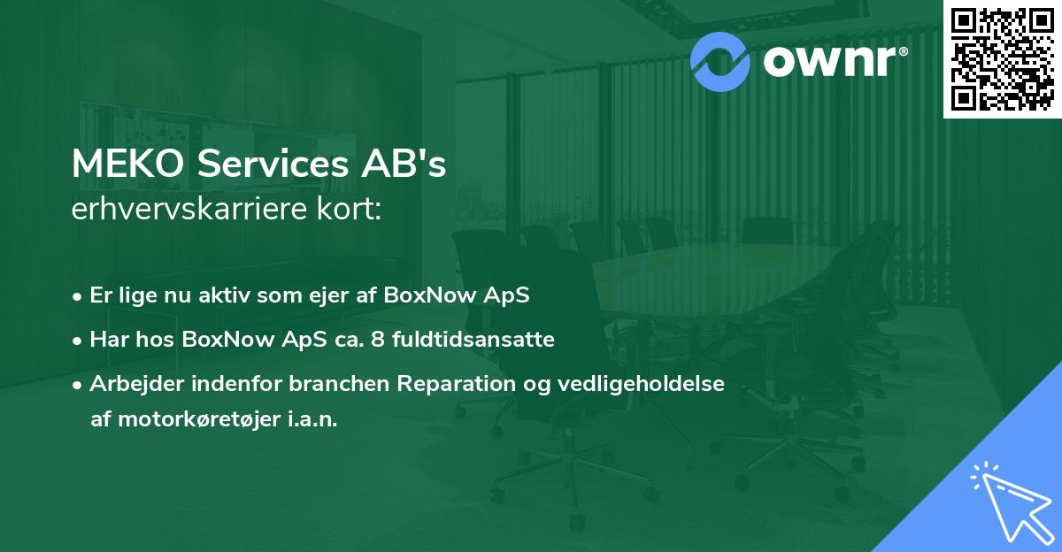 MEKO Services AB's erhvervskarriere kort