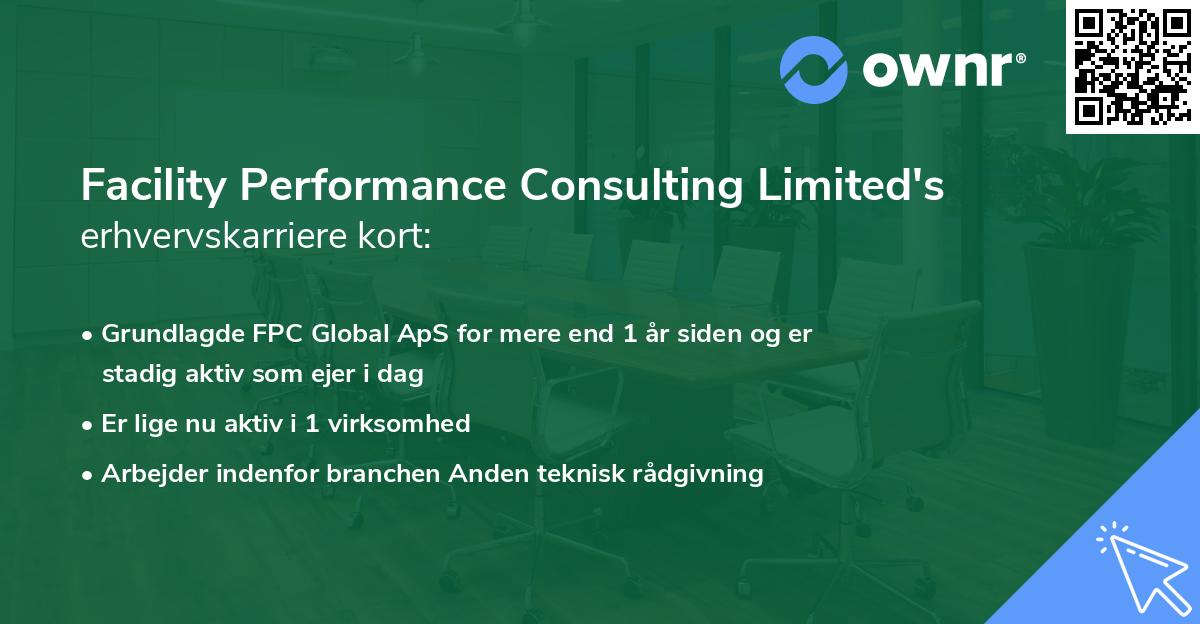 Facility Performance Consulting Limited's erhvervskarriere kort