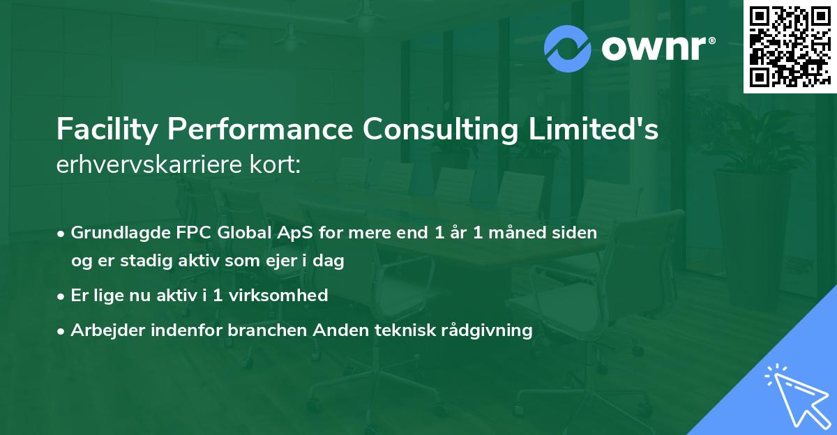 Facility Performance Consulting Limited's erhvervskarriere kort