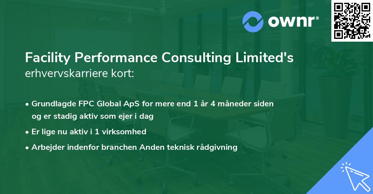 Facility Performance Consulting Limited's erhvervskarriere kort