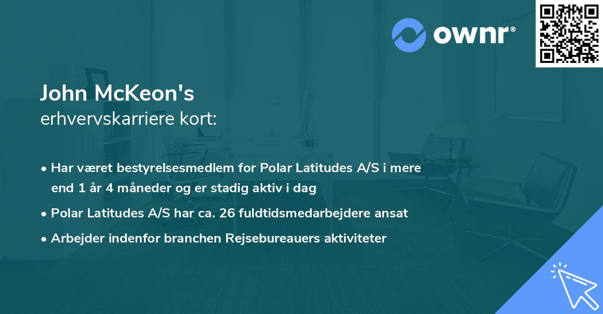 John McKeon's erhvervskarriere kort