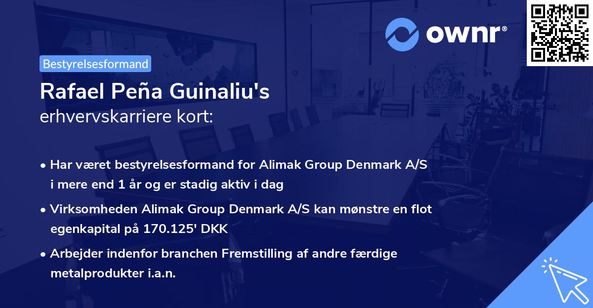Rafael Peña Guinaliu's erhvervskarriere kort