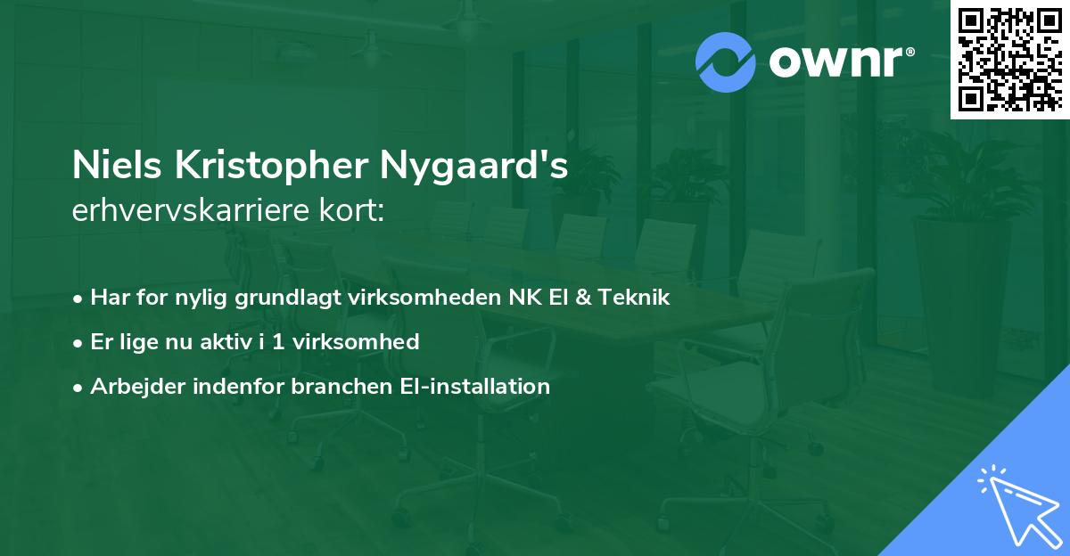 Niels Kristopher Nygaard's erhvervskarriere kort