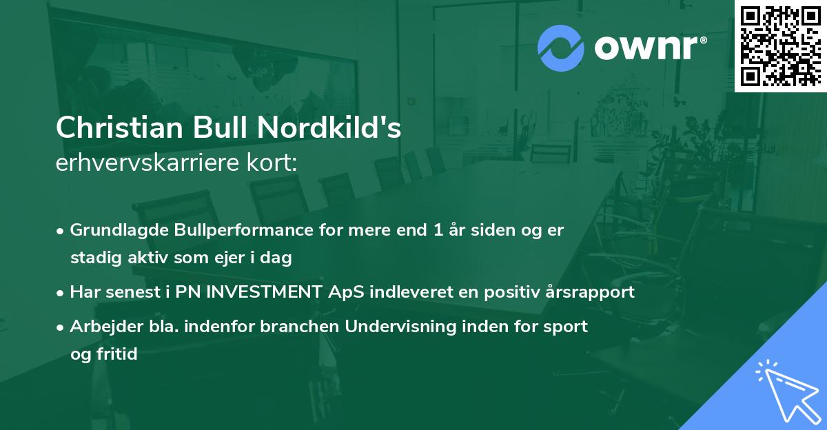 Christian Bull Nordkild's erhvervskarriere kort