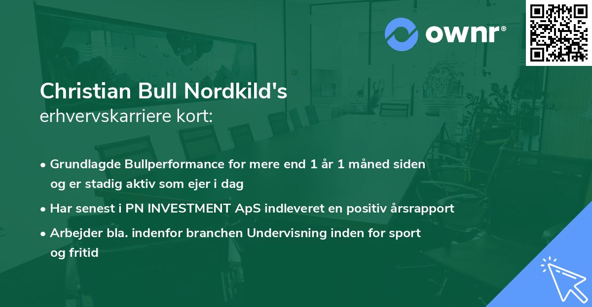 Christian Bull Nordkild's erhvervskarriere kort