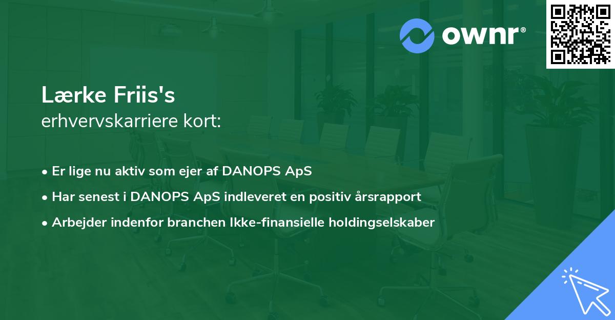 Lærke Friis's erhvervskarriere kort