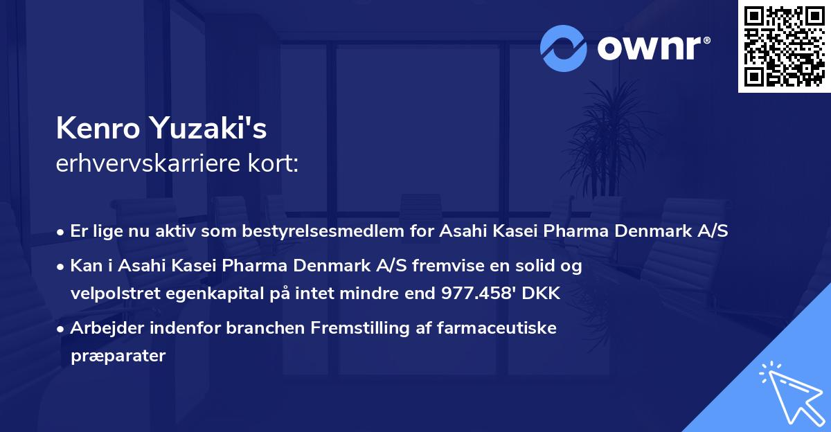 Kenro Yuzaki's erhvervskarriere kort