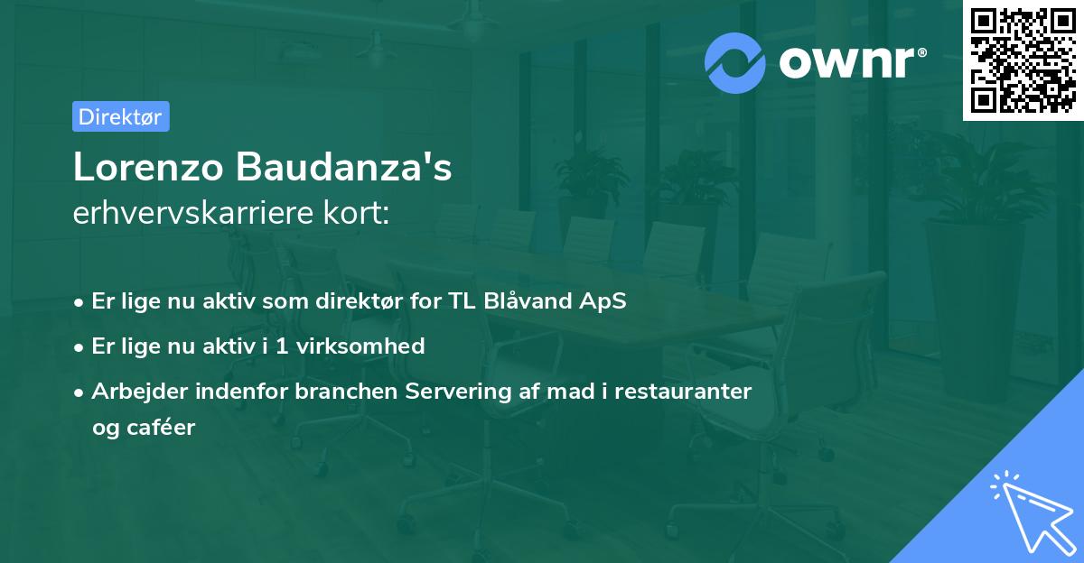 Lorenzo Baudanza's erhvervskarriere kort