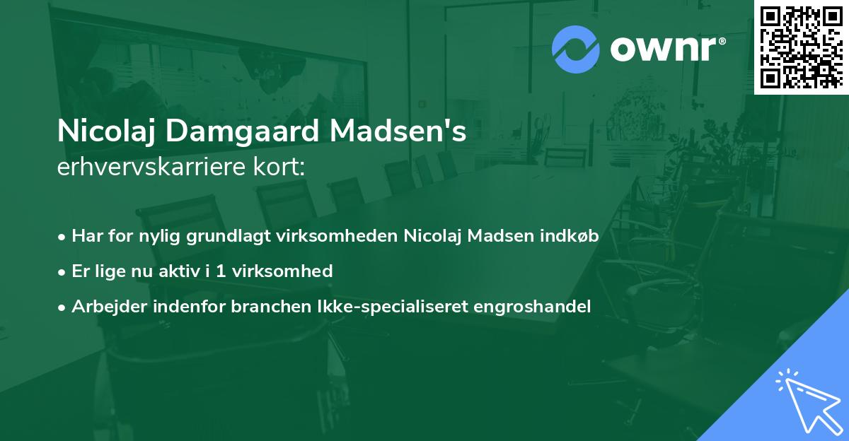 Nicolaj Damgaard Madsen's erhvervskarriere kort