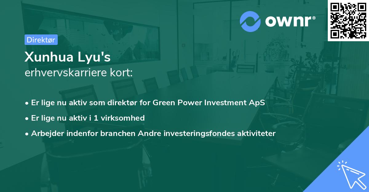 Xunhua Lyu's erhvervskarriere kort