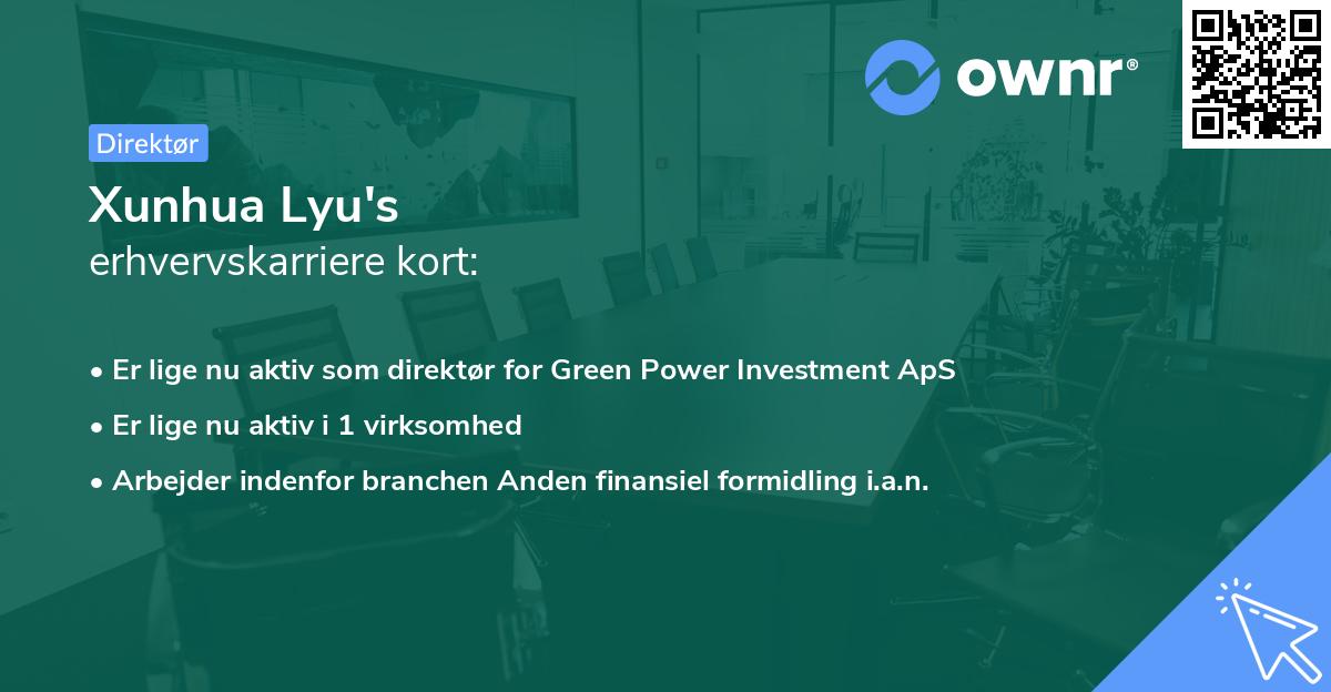 Xunhua Lyu's erhvervskarriere kort